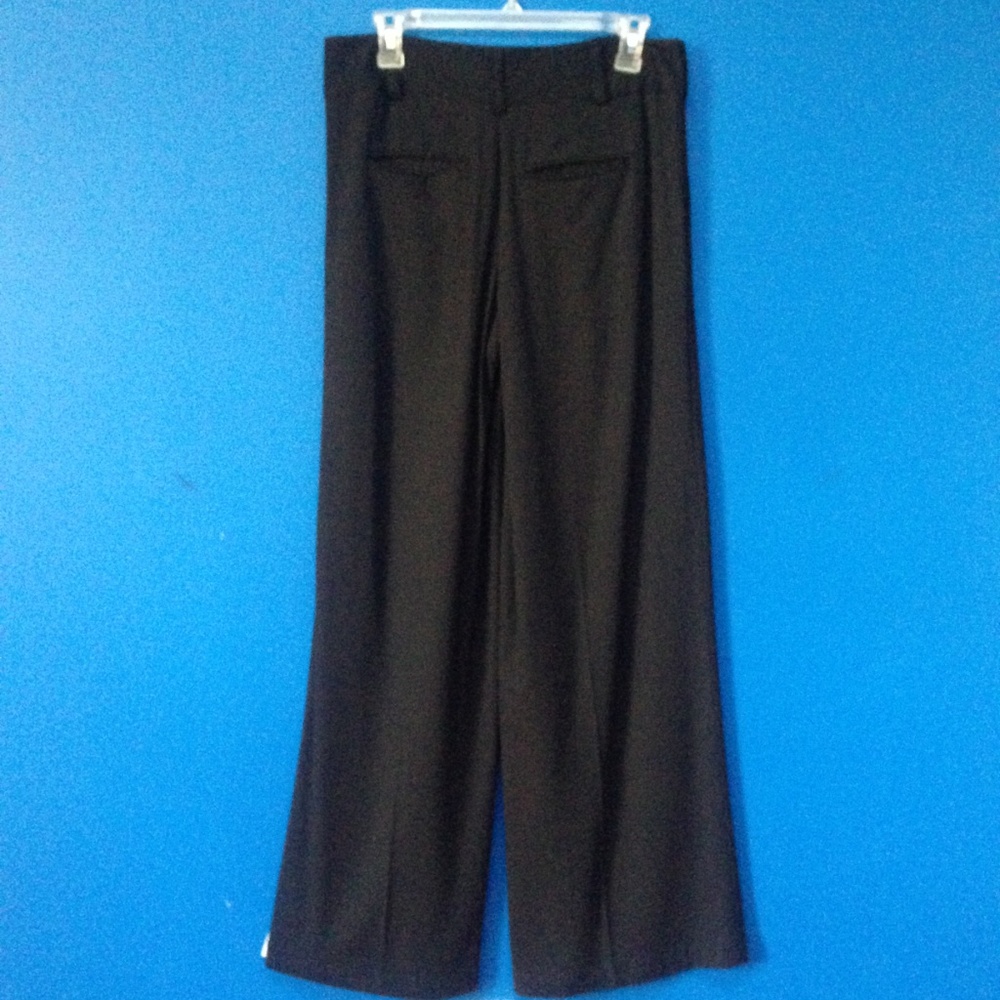Black Wide Leg Pleated Trousers - Picture 4 of 5